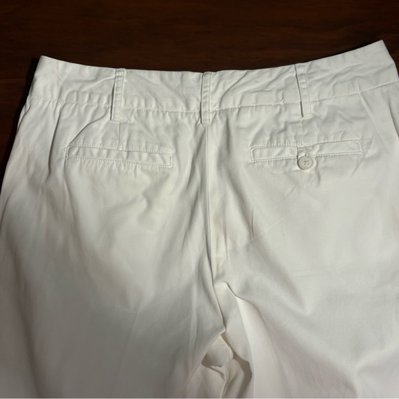 Lands End women white wide leg chino size 4 - Picture 7 of 8